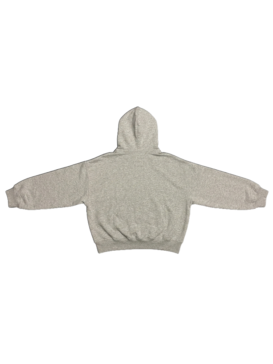 GRAY BOXY FIT HOODIE