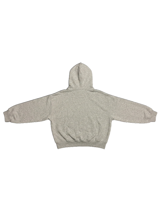 GRAY BOXY FIT HOODIE